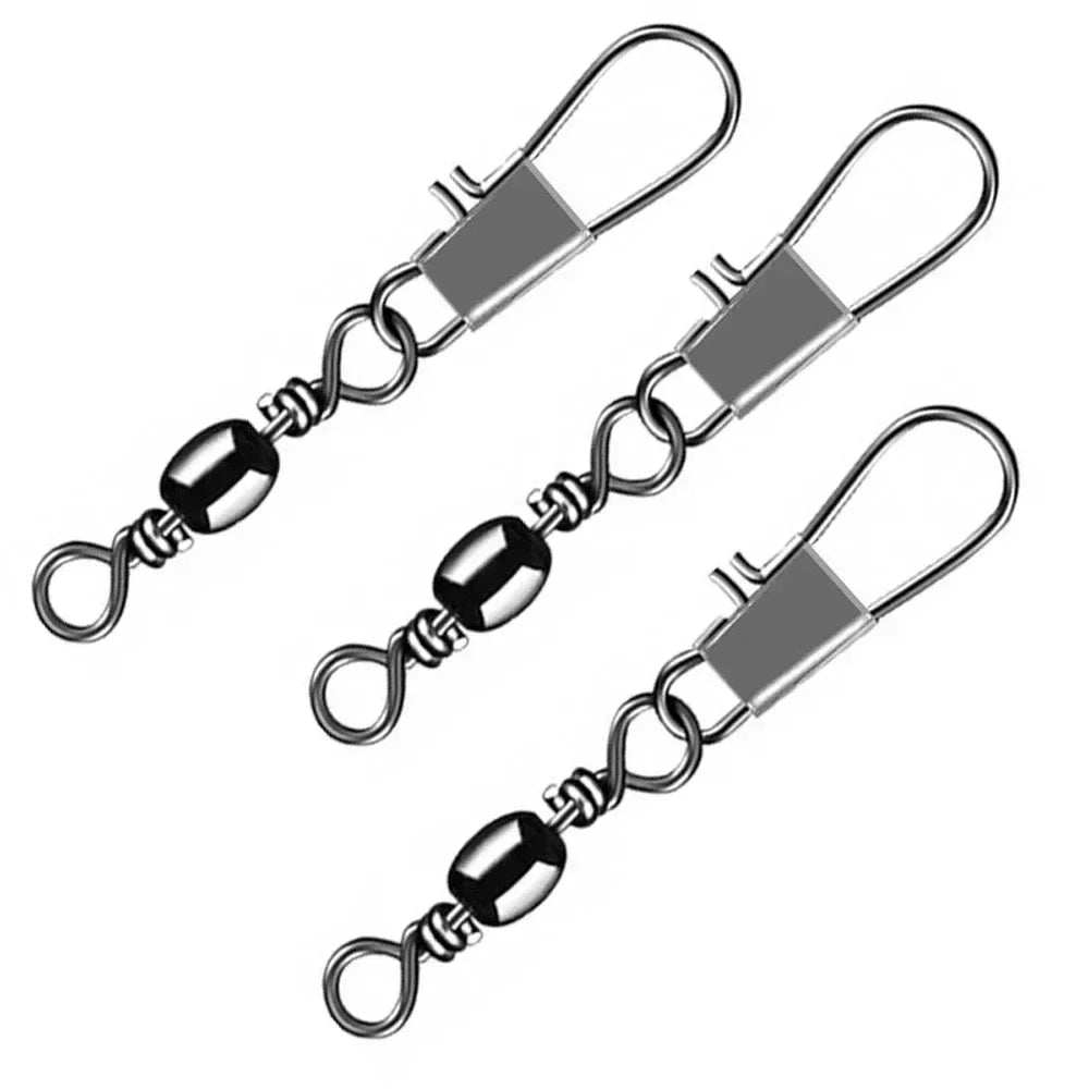 30/50/100pcs Fishing Ball Bearing Carp Tools Boat Hook Goods Accessories Professional Interlock Bait Tool Hooks Tackle Sports Peaceful Pleasures Health and Wellness