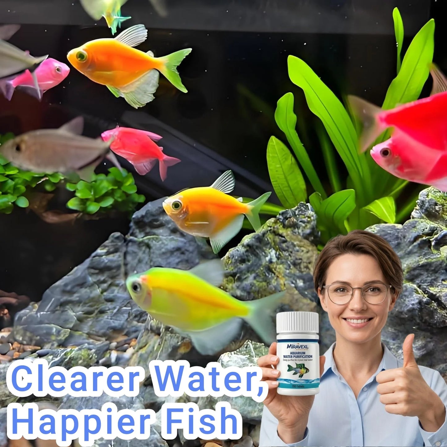 Aquarium Water Purification Tablets Fish Tank Clarifier Rapid Clear Turbidity Clean Ecosystem Care Pet Fish Health Accessories Peaceful Pleasures Health and Wellness