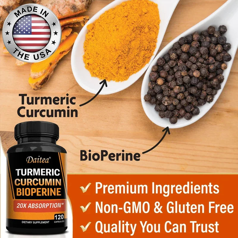 Turmeric Curcumin with Ginger & Black Pepper 2665mg Peaceful Pleasures Health and Wellness
