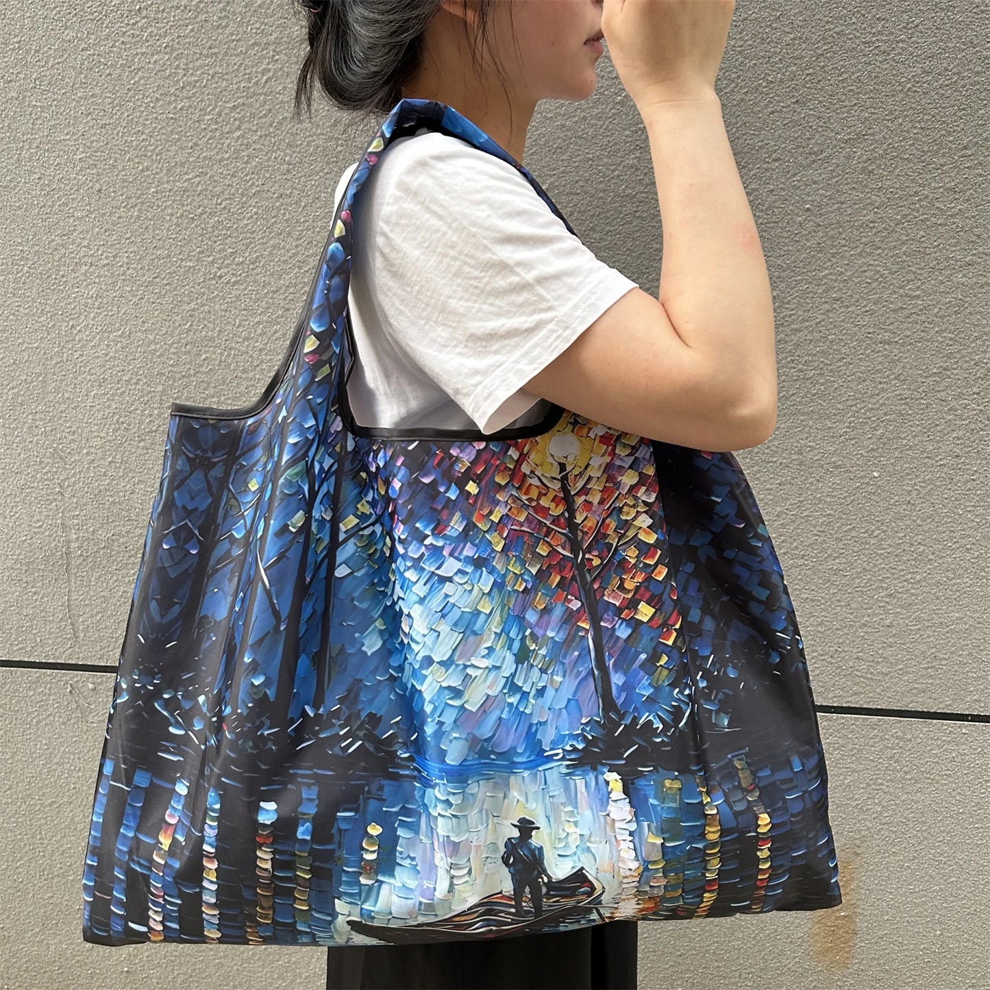 Large Foldable Reusable Nylon Shopping Bag – Travel Tote