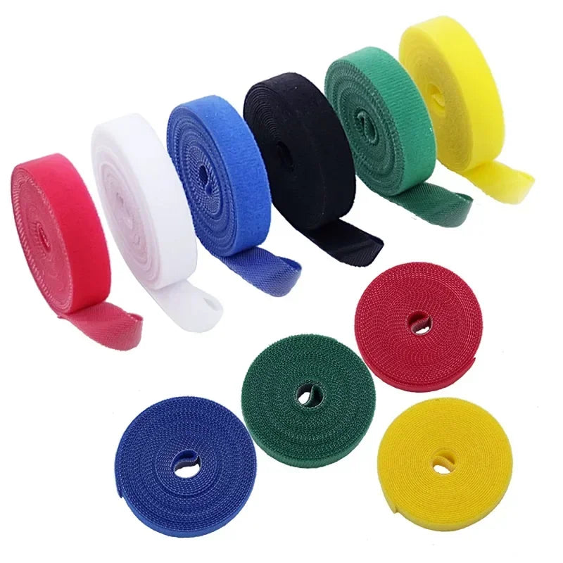 2/10M Cable Ties Reusable Loop Bundle Self Adhesive Fastener DIY Accessories Nylon Strap Organizer Clip Wire Holder Management Peaceful Pleasures Health and Wellness