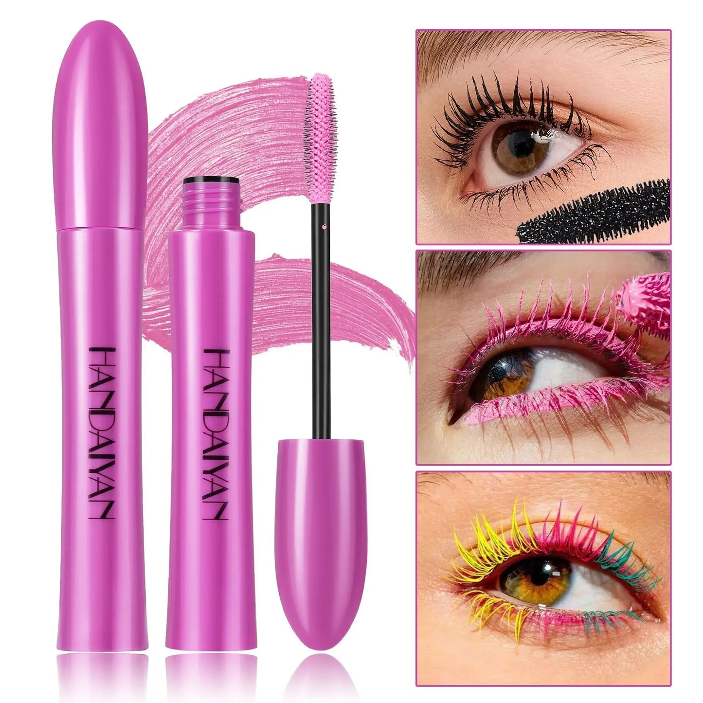 10-Color Waterproof Volumizing Mascara | Curling & Smudge-Proof