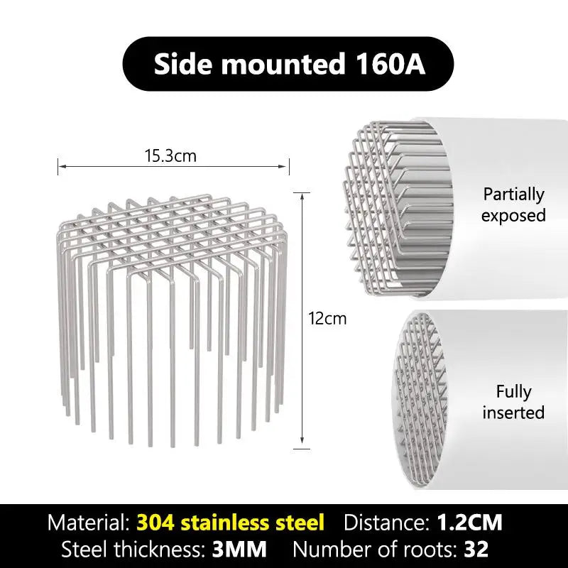 New Anti-Blocking Mesh Cover Garden Outdoor Round Rooftop Gutter Guard Stainless Steel Roof Floor Drain Balcony Drainage Ditch Peaceful Pleasures Health and Wellness 160A