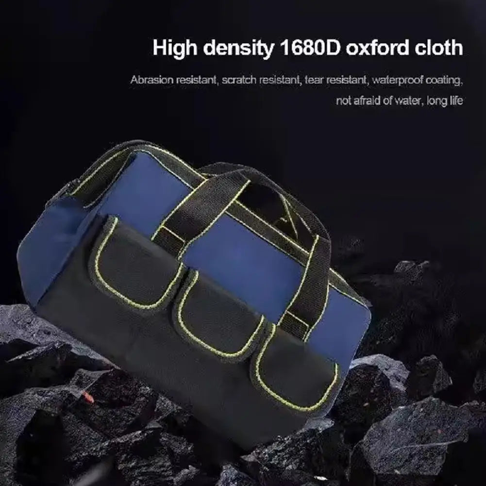 Oxford cloth Tool Bag Thicken Multifunctional Tool Storage Bag Large Capacity Wear-Resistant MultiPocket Electrician Tools Bag Peaceful Pleasures Health and Wellness