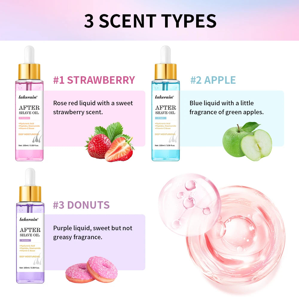 Strawberry After Shave Oil women For Smooth Skin Moisturizes Soft Serve Shave Oil Truly After Shave Oil Strawberry ﻿Skincare Peaceful Pleasures Health and Wellness