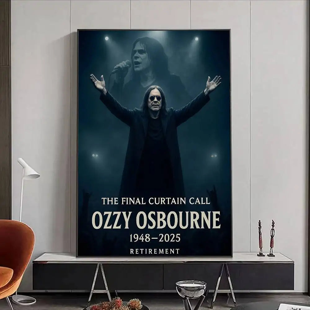 Ozzy Osbourne HD Wall Poster | Waterproof PVC Music Decor Music Wall Poster Peaceful Pleasures Health and Wellness