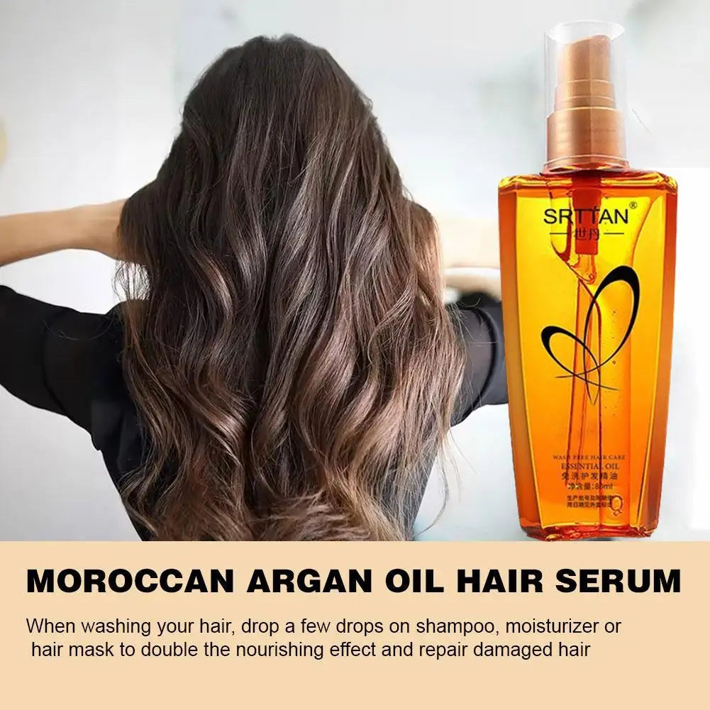 Moroccan Argan Oil Hair Serum 80ml – Frizz Control & Shine