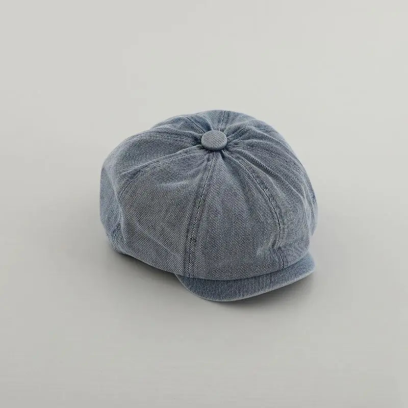 Kids Newsboy Cap | Soft Cotton Baby Toddler Hat Spring Autumn