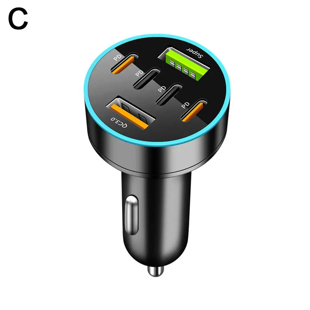 66W USB JMG-PD+QC3.0 Car Digital Display monitoring charger PD Fast Charging Fast Charging Car Mobile Phone Adapter Peaceful Pleasures Health and Wellness C