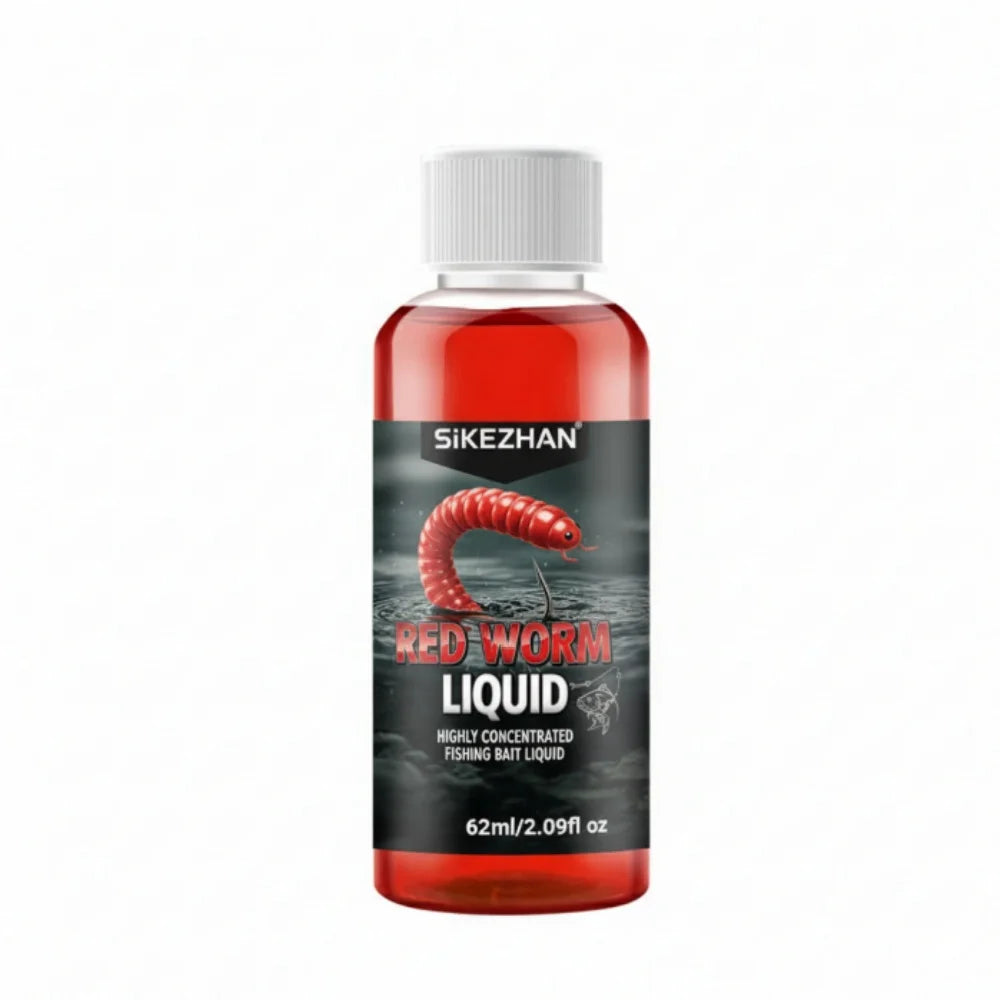 Red Worm Liquid Bait Additive 62ML High Concentration Fish Attractant Lure Oil for Freshwater Saltwater River Lake Carp Bass Peaceful Pleasures Health and Wellness 1PCS
