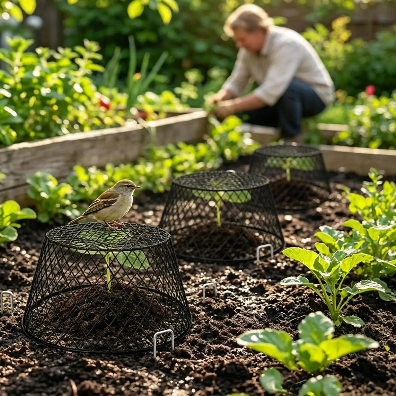 Plant Cloche 10 Piece Wire Protectors Rust Resistant Plant Cloches Outdoor For Vegetable Birds Shrubs Fruit Outdoor Patio Lawn Peaceful Pleasures Health and Wellness