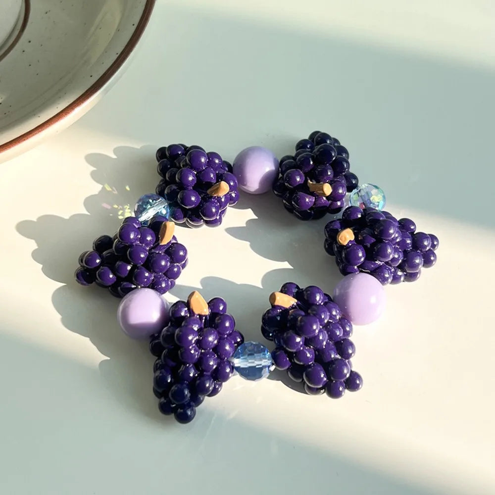 Cherry Fruit Beaded Bracelet | Boho Dopamine Resin Jewelry Beaded Bracelet Peaceful Pleasures Health and Wellness Style 4