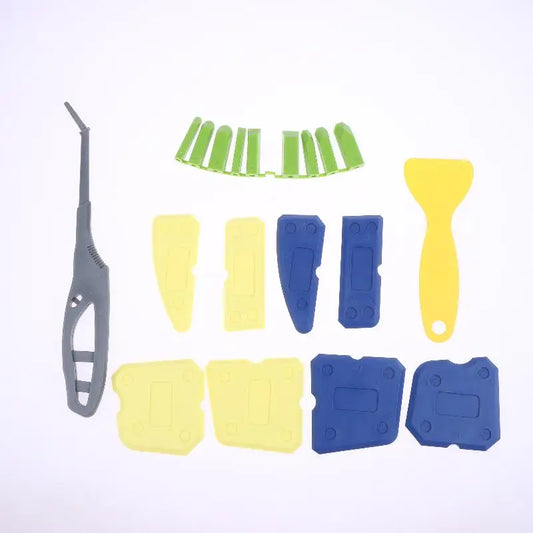 15 PCS Caulking Tools For Tight Areas Bathroom Kitchen,Window,,Floor, Close-area Sealant Silicone Caulking Finishing Tool Peaceful Pleasures Health and Wellness B