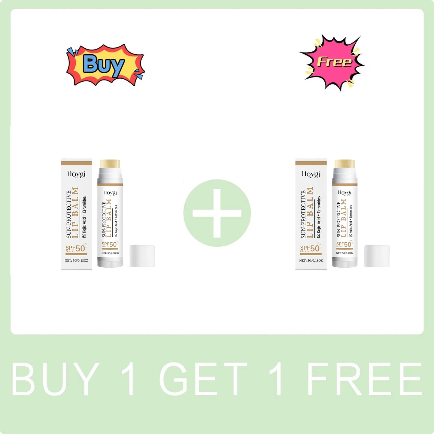 Sun Protective Lip Balm Spf 50+ Sunblock Fade Lip Lines Nourishing Moisturizing Kojic Acid Ceramide Lip Care Shining Lipstick Peaceful Pleasures Health and Wellness Buy 1 Get 1 Free