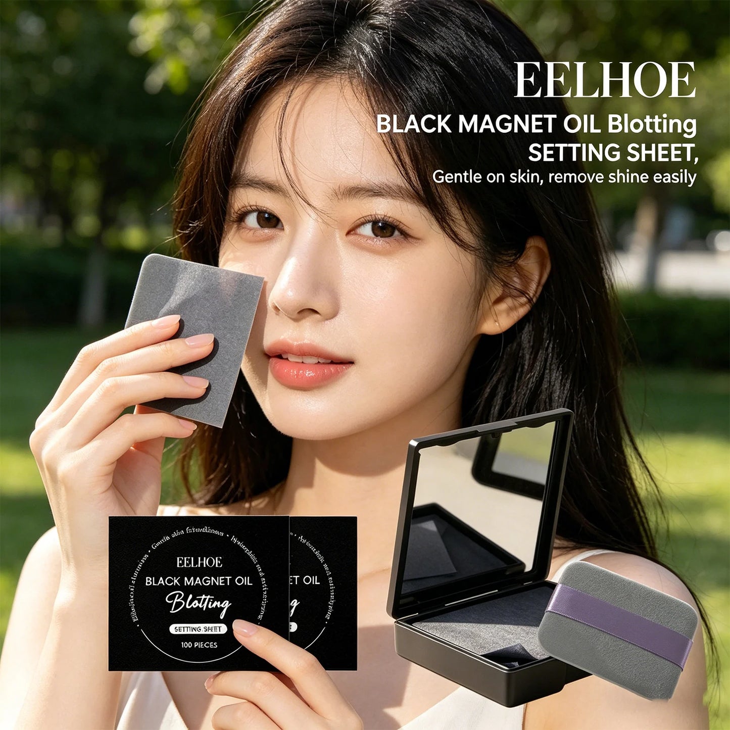 Eelhoe Facial Oil-Blotting Papers 100pc | Matte Oil Control Oil Blotting Sheets Peaceful Pleasures Health and Wellness