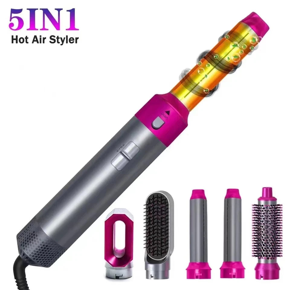 5 in 1 Hair Dryer Multi Hair Styler Curling Iron Hair Straightener With Hair Brush Hairdryer For Hair Dryer Hair Multi Styler Peaceful Pleasures Health and Wellness