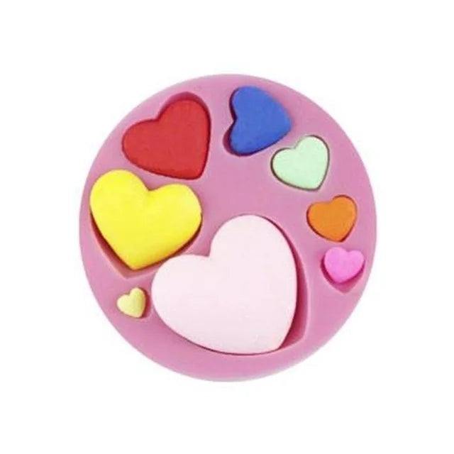 Heart Shaped Silicone Mold DIY Chocolate Candy Fondant Mould Cake