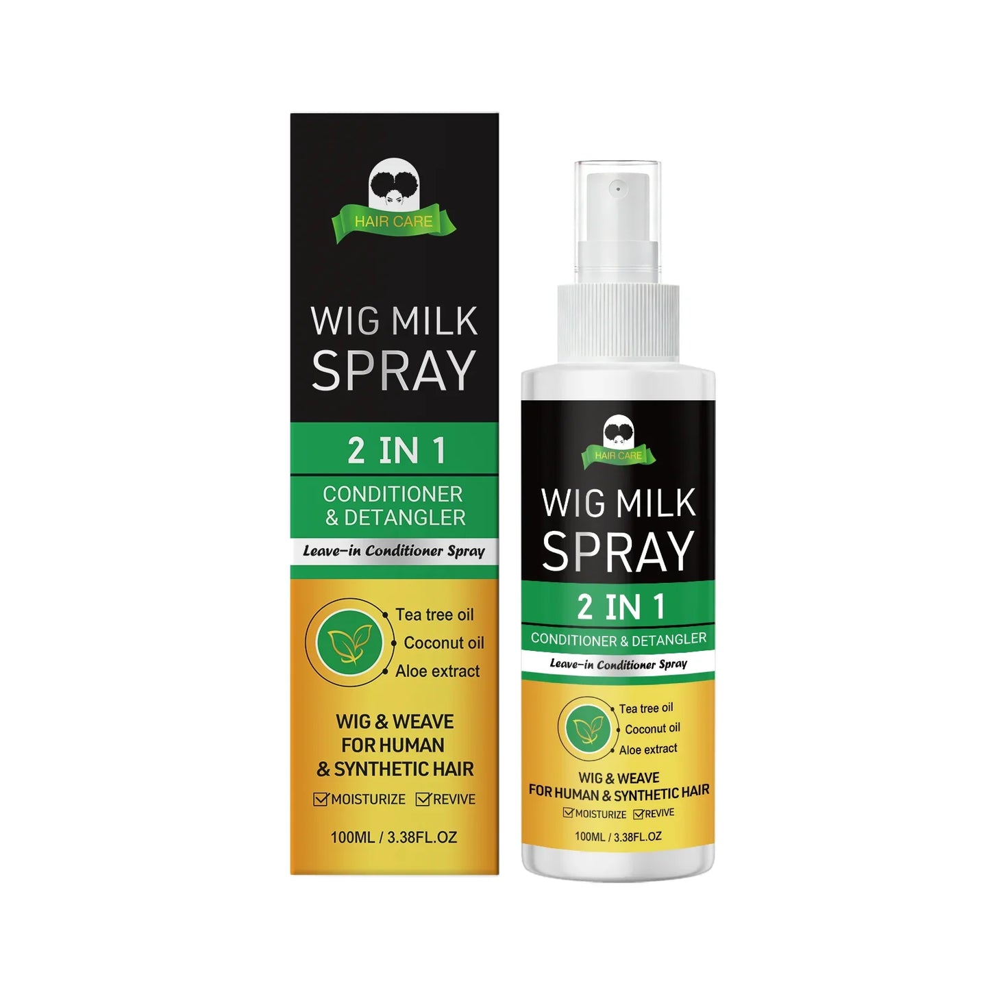 2-in-1 Wig Milk Spray | Anti-Frizz Leave-In Conditioner 100ml