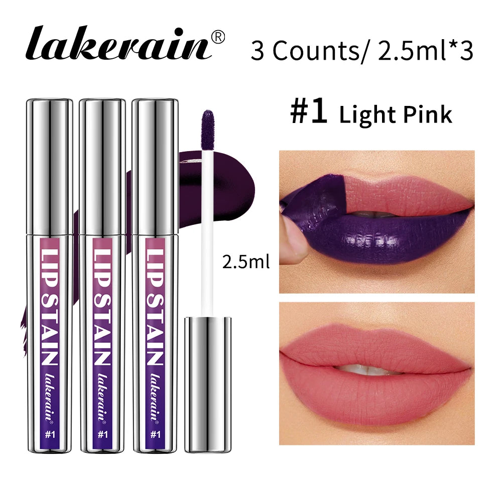 Lakerain 3pc Peel Off Lip Stain Set | Waterproof Long-Lasting Tint