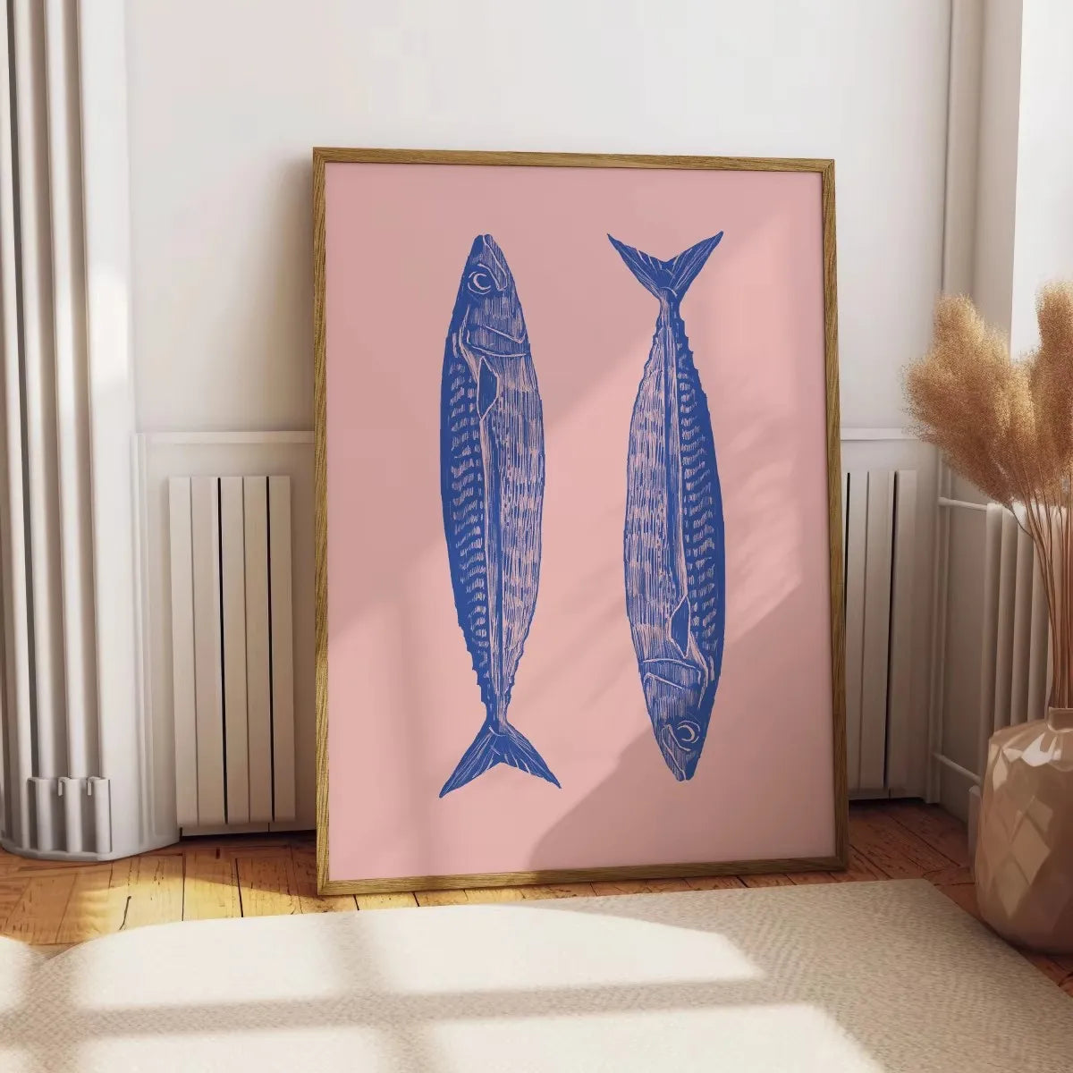 Japanese Red Koi Fish Canvas Print | Minimalist Wall Art