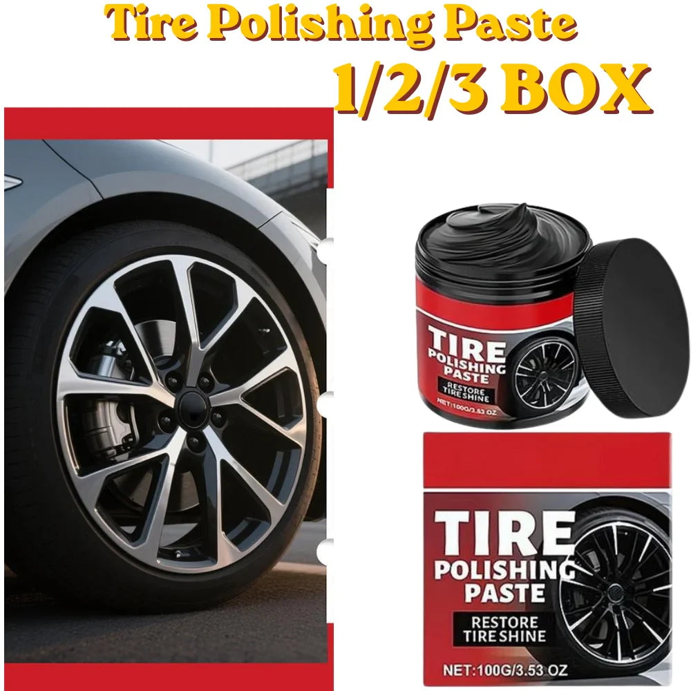 Tire Dressing Paste – UV Protection, Anti-Crack Gloss Wax Kit
