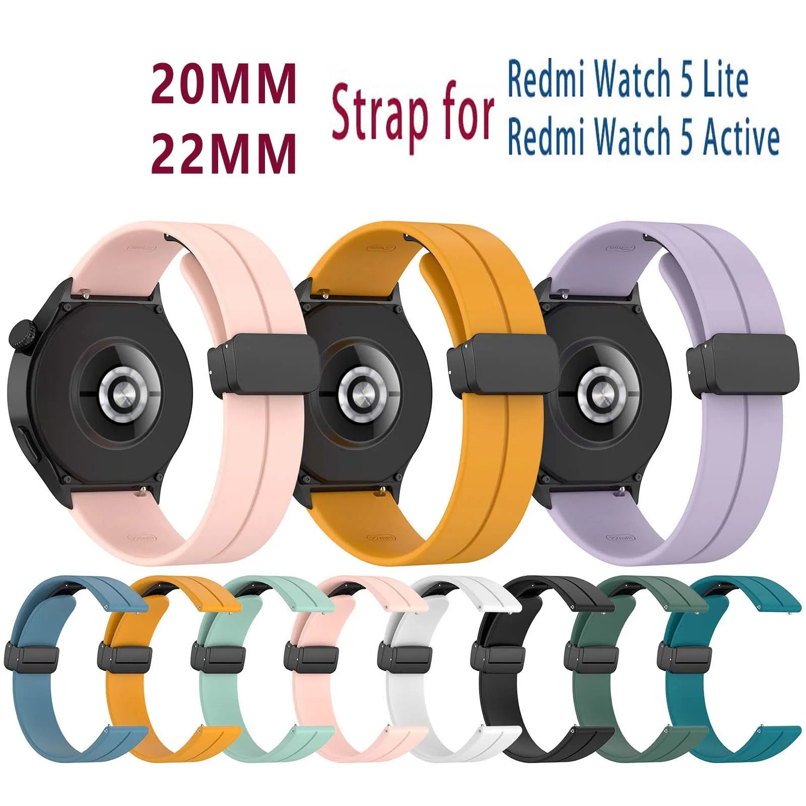 Silicone Watch Band 20mm 22mm – Xiaomi Samsung Huawei Strap Peaceful Pleasures Health and Wellness