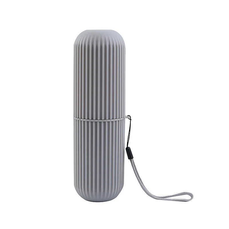 Portable Toothpaste Toothbrush Protect Holder Case Travel Camping Storage Box Protect Toothbrush Toothpaste from Dirt and Damage Peaceful Pleasures Health and Wellness Grey