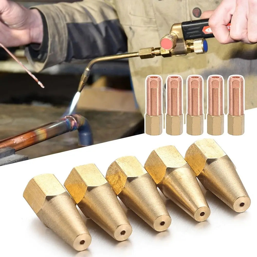 5pcs H01-2 Brazing Torch Nozzles | Propane & Acetylene Tips