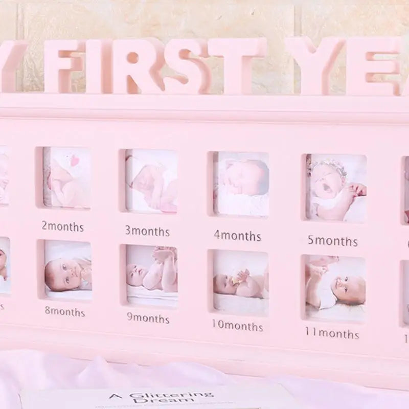 Baby First Year Photo Frame | 12-Month Newborn Keepsake