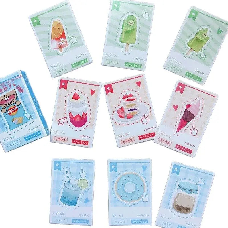 Cute Summer Dessert Lomo Cards Ice Cream Popsicle Bubble Tea Donut