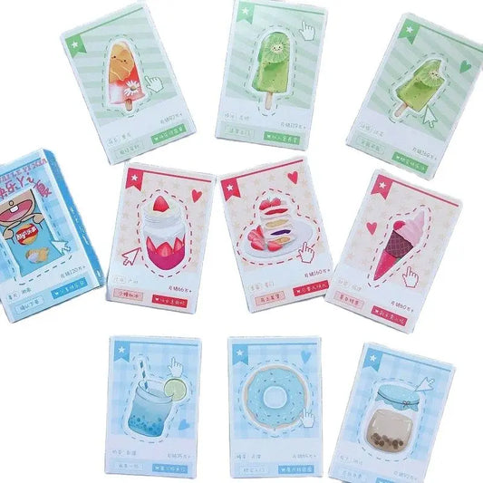 Cute Summer Dessert Lomo Cards Ice Cream Popsicle Bubble Tea Donut Peaceful Pleasures Health and Wellness 28Pcs