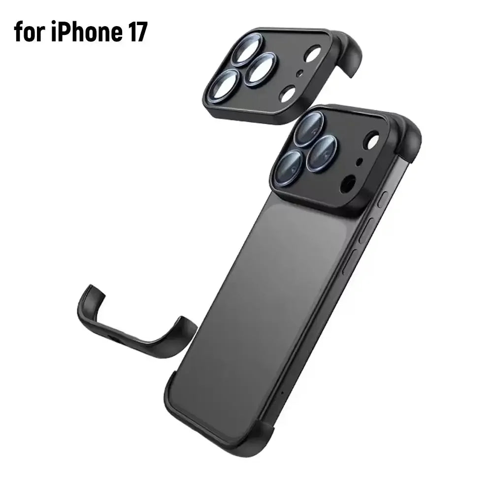 Frameless Not Case Corner Pad TPU Bumper For iPhone 17 Air 17Pro 17 Pro Max Camera Lens Protection Bumper Accessories Peaceful Pleasures Health and Wellness black 17