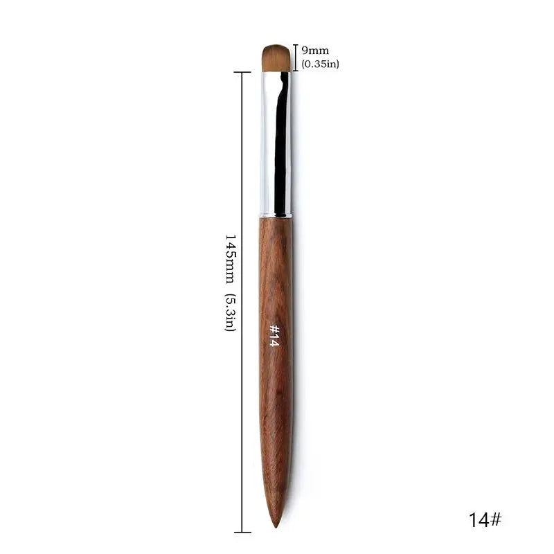 French Nail Art Brushes Flowers Drawing Pen Versatile Nail Drawing Pen Nail Tools Sandalwood Handle Manicure Pen Peaceful Pleasures Health and Wellness 14