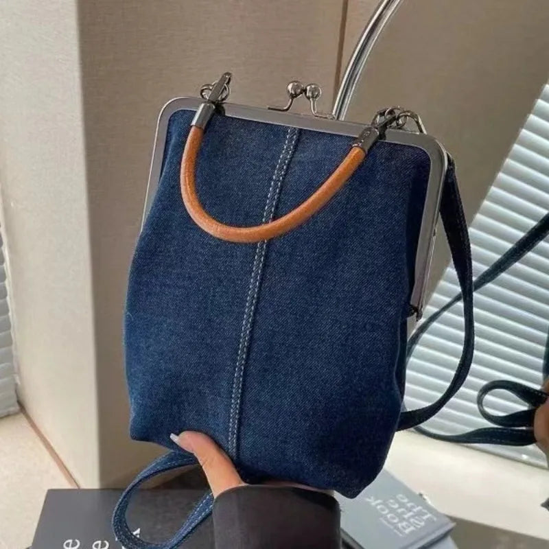 Cowboy Denim Crossbody Bag – Vintage Handcrafted Phone Tote Crossbody Bag Peaceful Pleasures Health and Wellness