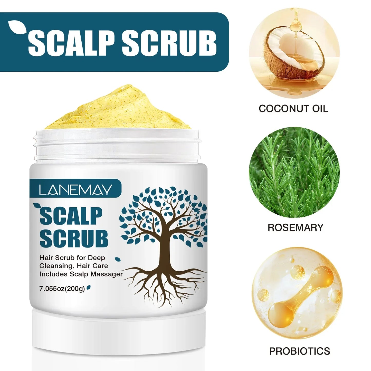 Lanemay Scalp Scrub – Exfoliating Scalp Cleanser 200g