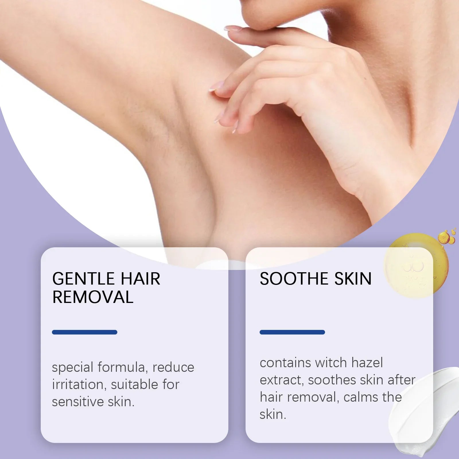 Jaysuing Painless Depilatory Cream – Legs, Arms & Bikini 40g Hair Removal Cream Oasis Select
