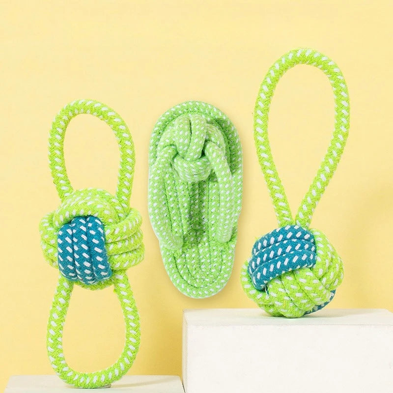 Dog Toy Rope Ball Toy for Dogs Training Toy for Dogs Teeth Cleaning Tug Toy Interactive Knot Rope Resistant To Biting Molars Peaceful Pleasures Health and Wellness 04