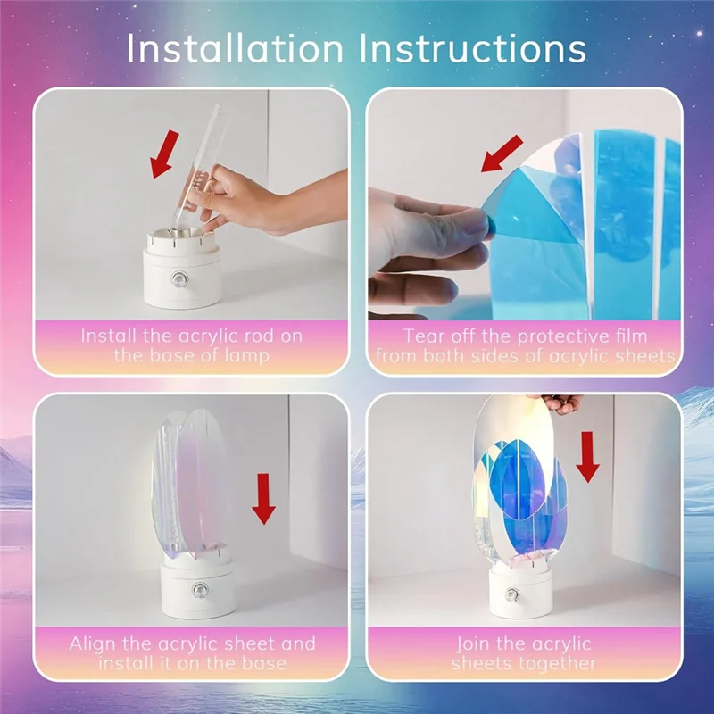 A36T-Lights Projector, Cordless Night Light With Rotating Button To Adjust Brightness Suitable For Bedroom/Desktop Decoration Peaceful Pleasures Health and Wellness As Shown