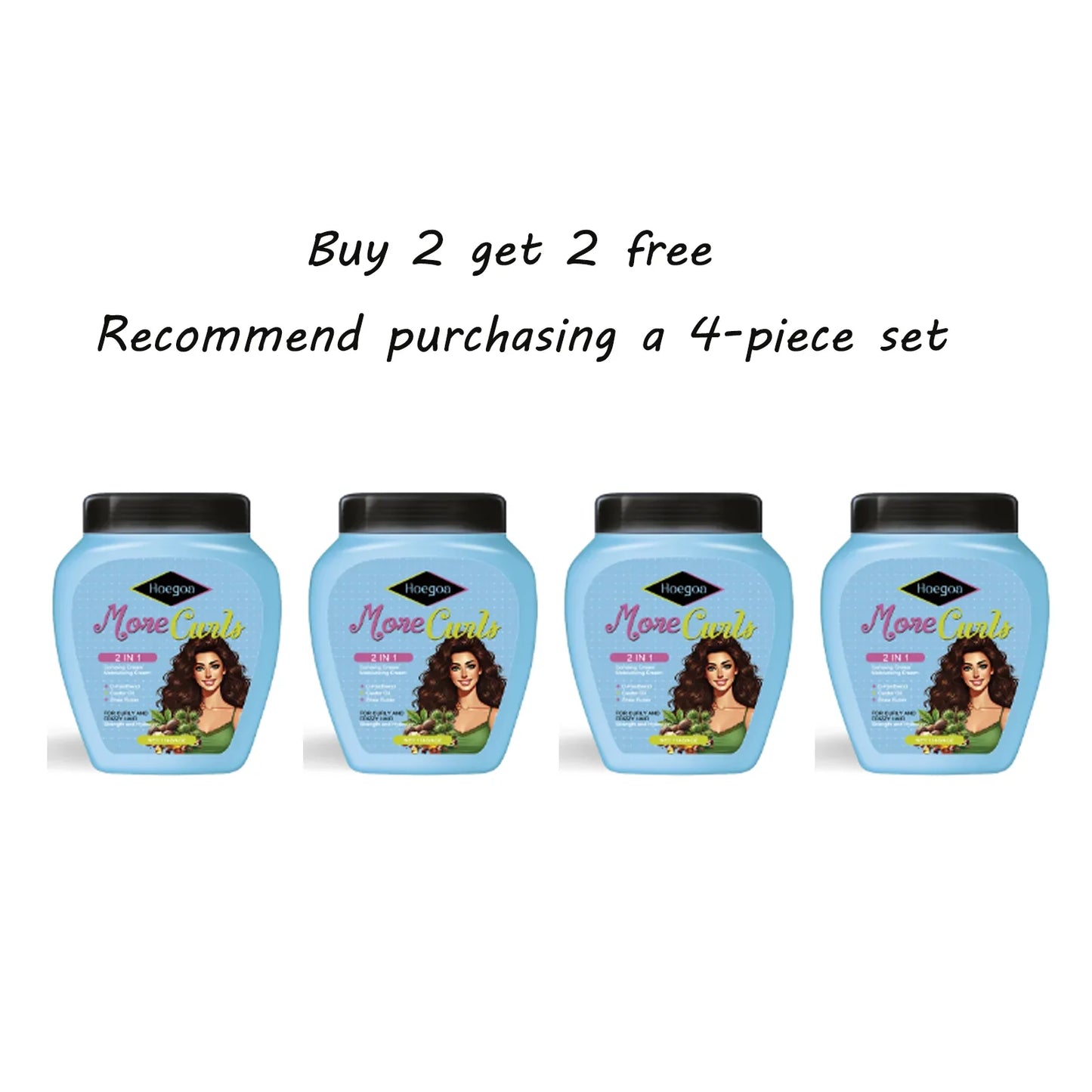 HOEGOA Leave-In Conditioner for Curly & Frizzy Hair | No Rinse