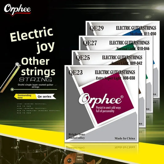 Orphee Guitar Accessories Hexagonal Core Coated OE Electric Strings Peaceful Pleasures Health and Wellness QE29