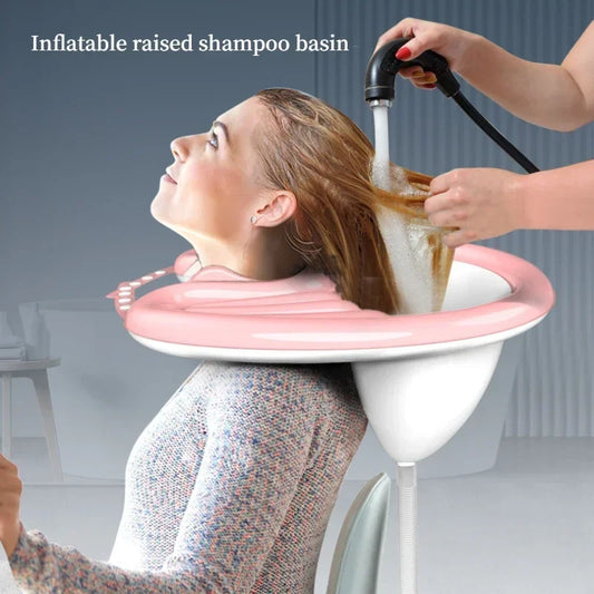 Inflatable Shampoo Basin PVC Foldable Portable Shampoo Pad Spa Tub Deflate Hair Washing Basin for Pregnant Women Elderly Peaceful Pleasures Health and Wellness