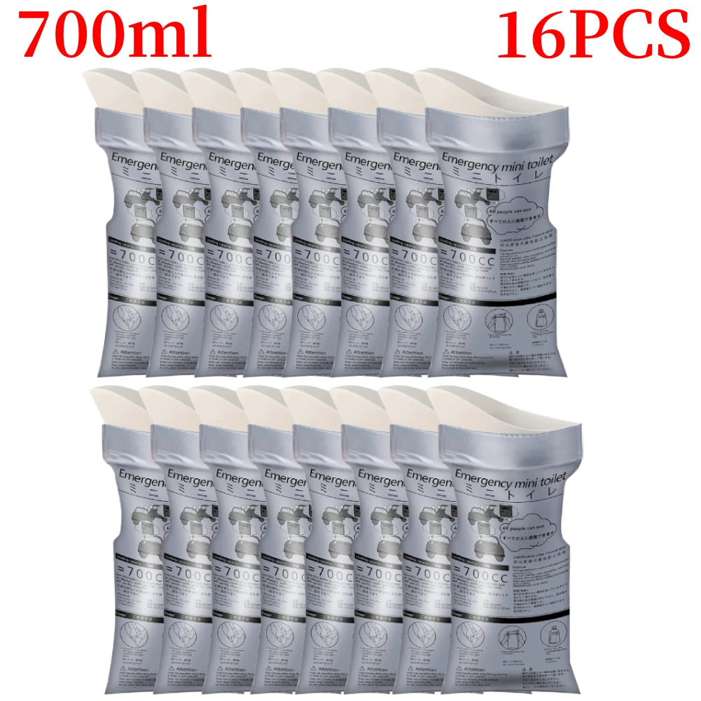 4-32Pcs Outdoor Emergency Urine Bags 700ml Disposable Travel Mobile Toilet Portable Urinal Bag for Female Baby Male Vomiting Bag Peaceful Pleasures Health and Wellness 700ml 16PCS