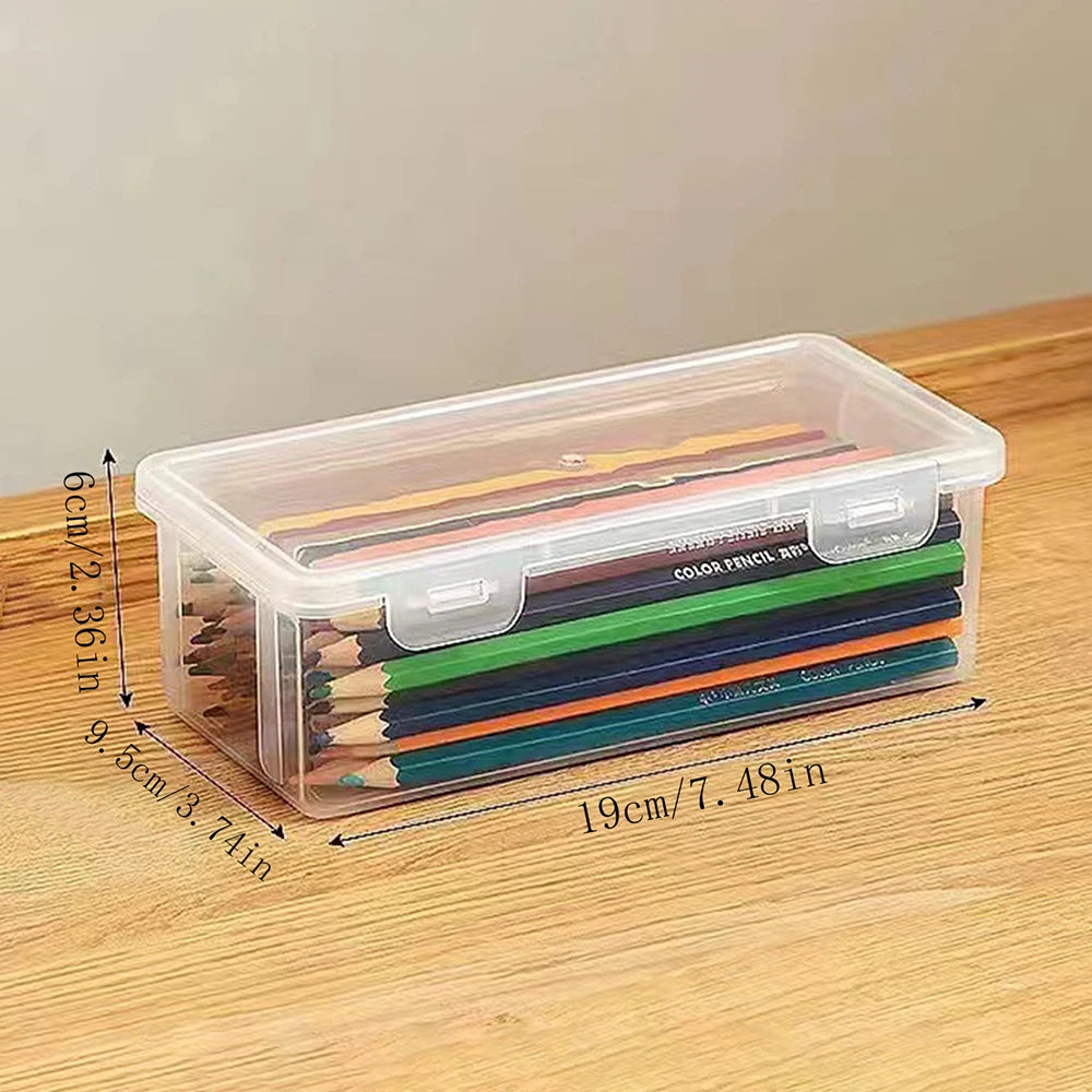 1-4 Transparent plastic desktop organizer box for miscellaneous storage of office supplies, pens, file boxes, kitchen storage bo Peaceful Pleasures Health and Wellness