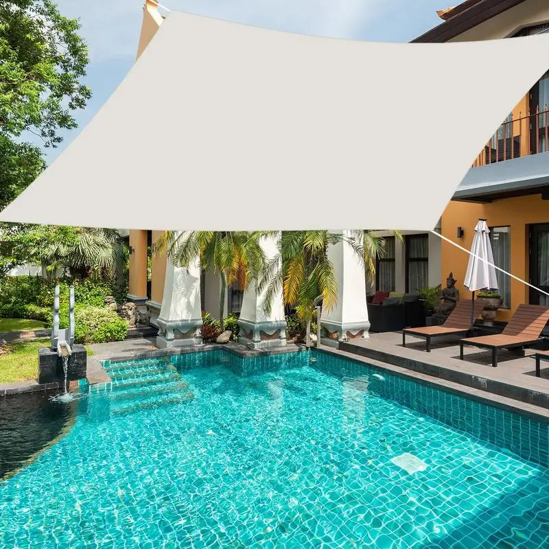 3x2.6m 300D Random Color Outdoor Sun Shade Sail Canopy Waterproof Patio Cover UV-Blocking Camping Tarp Patio Covering Peaceful Pleasures Health and Wellness
