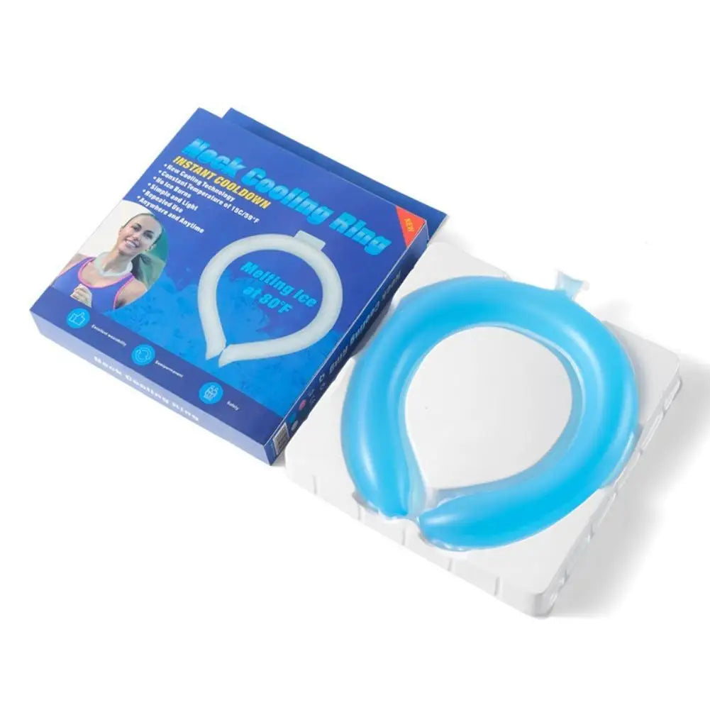 PCM Ice Neck Ring Summer Cooling Neckband Heatstroke Prevention Reusable 28℃ Natural Freeze No Condensation Long Lasting Cool Peaceful Pleasures Health and Wellness