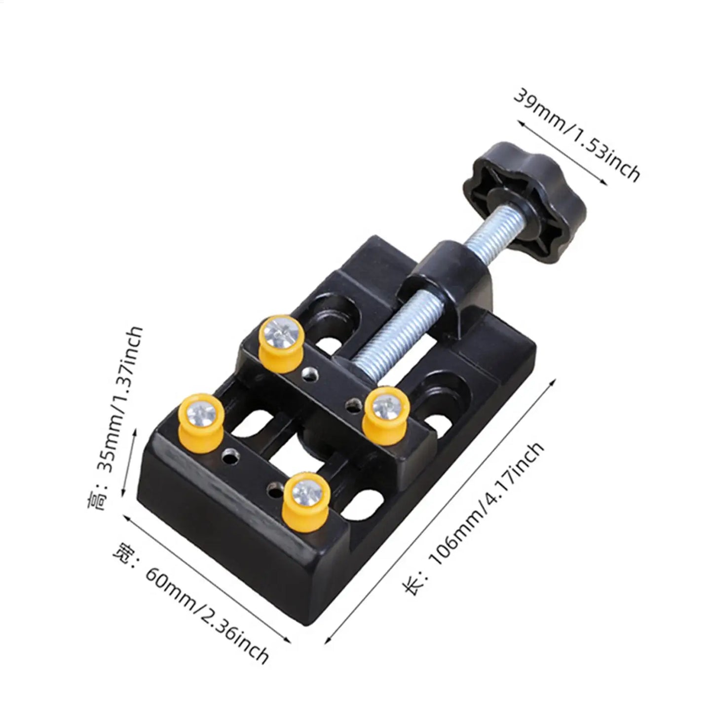 Mini Vice Clamp Multifunctional Portable Adjustable Drilling Tool DIY Projects Table Vise Grip for Jewelry Carving Watch Repair Peaceful Pleasures Health and Wellness