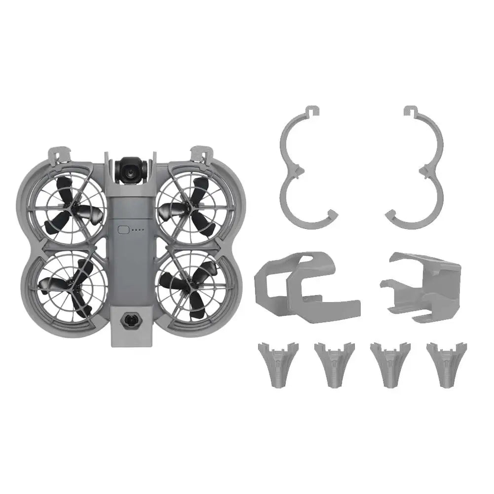 For DJI NEO2 Blade Protection Cover Anti-Collision Ring - Spiral Full Coverage Blade Guard Ring Drone Propeller Anti-Crash Peaceful Pleasures Health and Wellness Gray