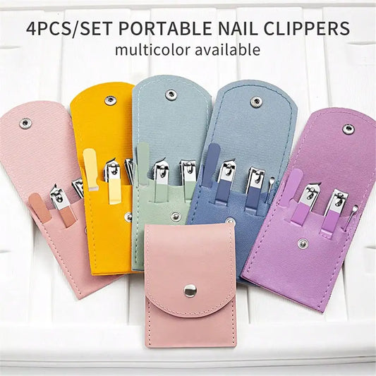 4-Piece Stainless Steel Manicure & Pedicure Grooming Set Manicure Pedicure Set Peaceful Pleasures Health and Wellness