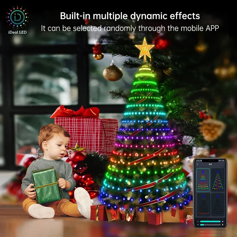 Smart RGB Christmas Tree Lights | Bluetooth App, Music & DIY