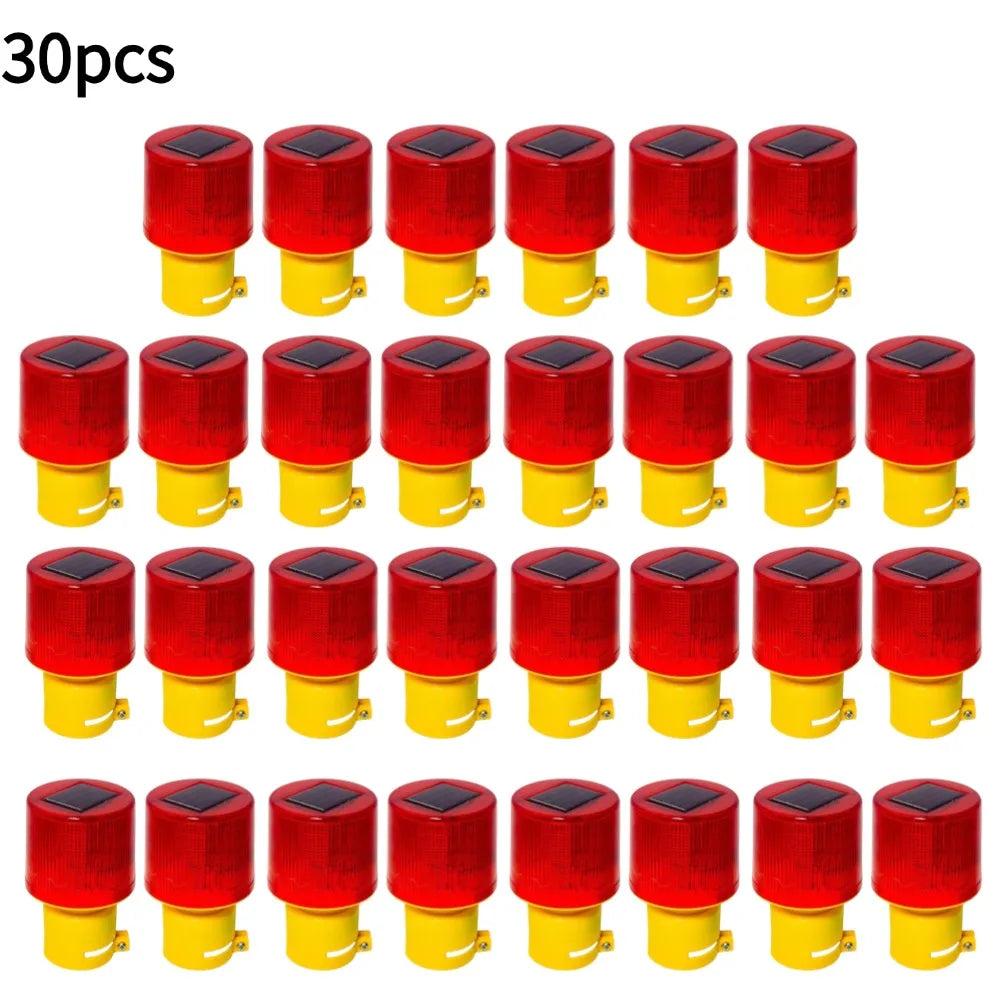 Solar LED Emergency Traffic Warning Light for Construction Peaceful Pleasures Health and Wellness 30pcs